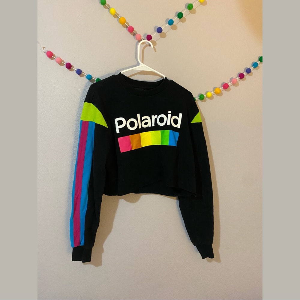 Vintage Polaroid cropped crew neck